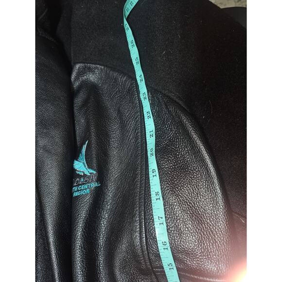 Vintage Skookum Adesa Wool Leather Letterman Varsity Jacket Size 54 Made in USA - Picture 7 of 10